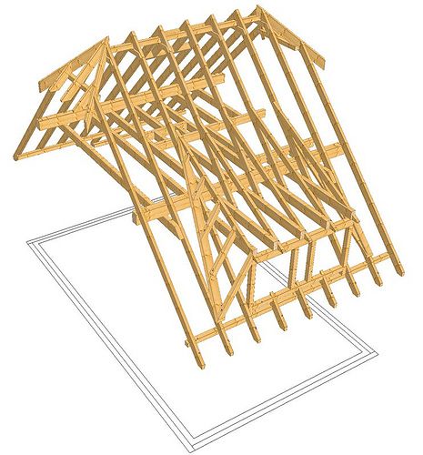 Einfamilienhaus mit kleinem Kr�ppelwalm und einer Trapezgaupe - Zimmerei-Walther, Pirna - Dresden