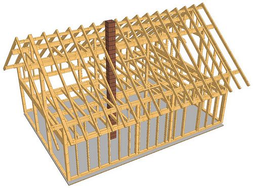 Einfamilienhaus / EFH in Holzrahmenbau mit sch�nen Dach�berst�den und sichtbarer Holzbalkendecke - Zimmerei-Walther, Pirna