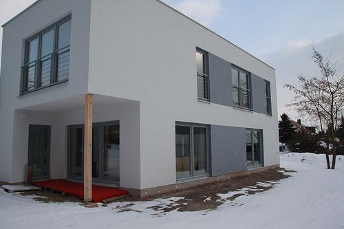 Holzrahmenbau EFH mit Terrassenl�sung - Zimmerei Walther Dresden / Pirna