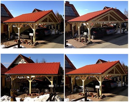 Neubau Carport Aufmass vor Ort Montage Werkstatt