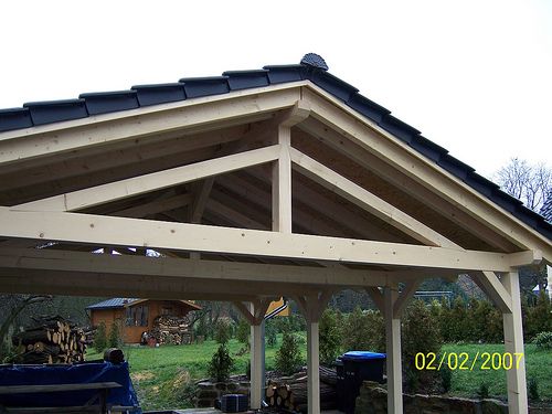 Neubau Carport Aufmass vor Ort Montage Werkstatt